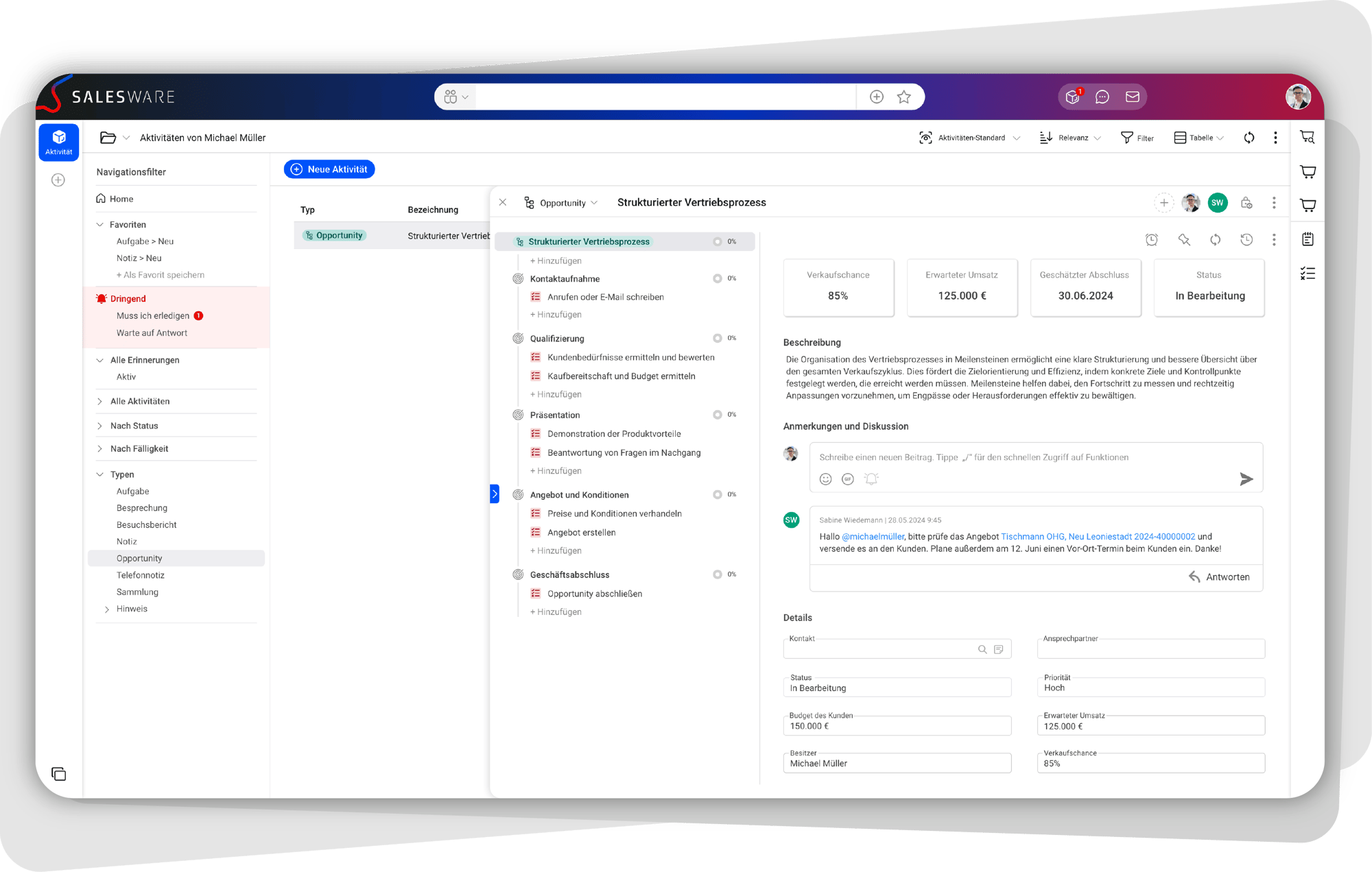 Screen_Salesware-Aktivitäten
